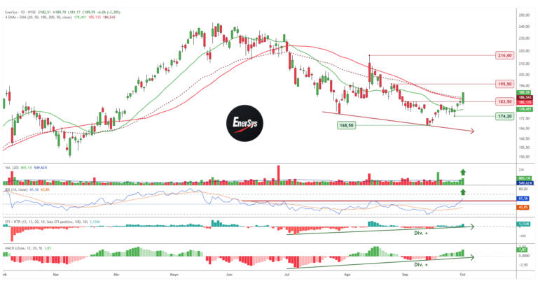 Gráfico diario de EnerSys