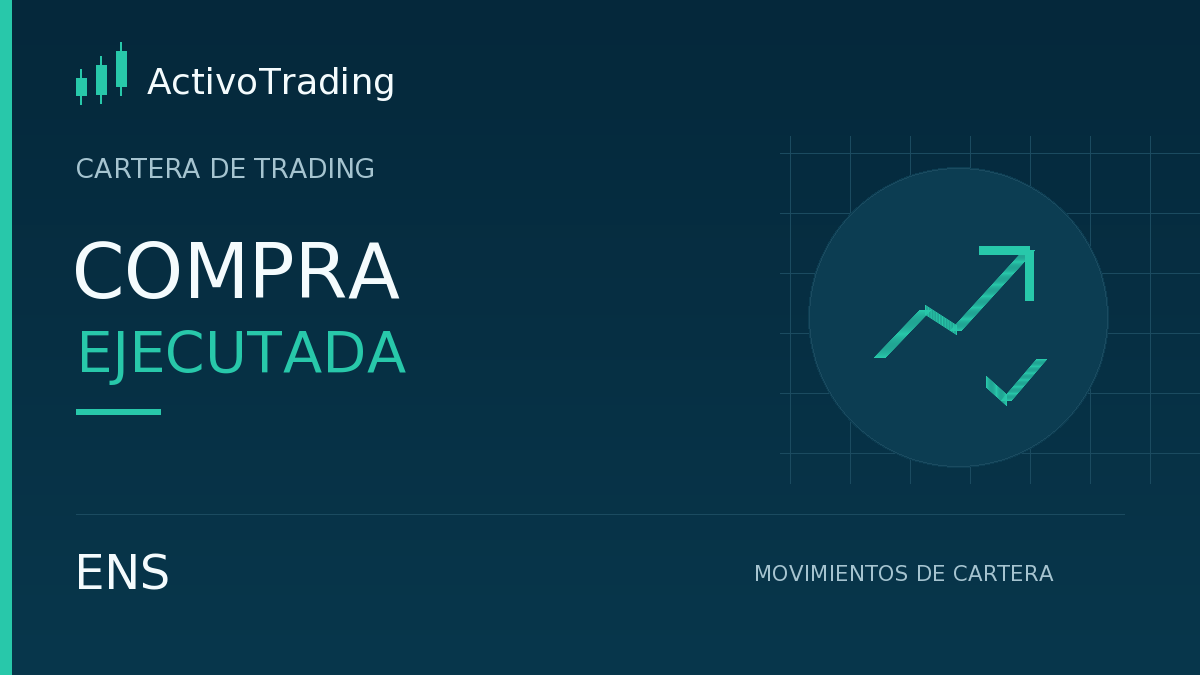 ENS · Compra ejecutada · CARTERA DE TRADING