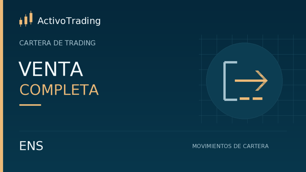 ENS · Venta total ejecutada · CARTERA DE TRADING